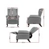 Artiss Recliner Armchair Grey Fabric Domini - Image 2