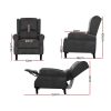 Artiss Recliner Chair Adjustable Sofa Lounge Soft Suede Armchair Couch Charcoal - Image 2