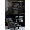 Artiss Recliner Chair Adjustable Sofa Lounge Soft Suede Armchair Couch Charcoal - Image 5