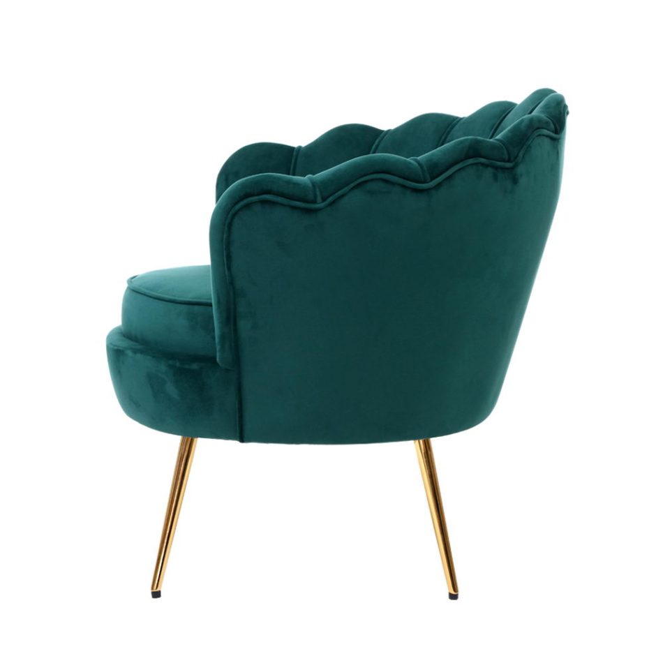 Artiss Armchair Velvet Green Callista - Image 4