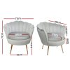 Artiss Armchair Velvet Grey Callista - Image 2