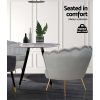 Artiss Armchair Velvet Grey Callista - Image 7
