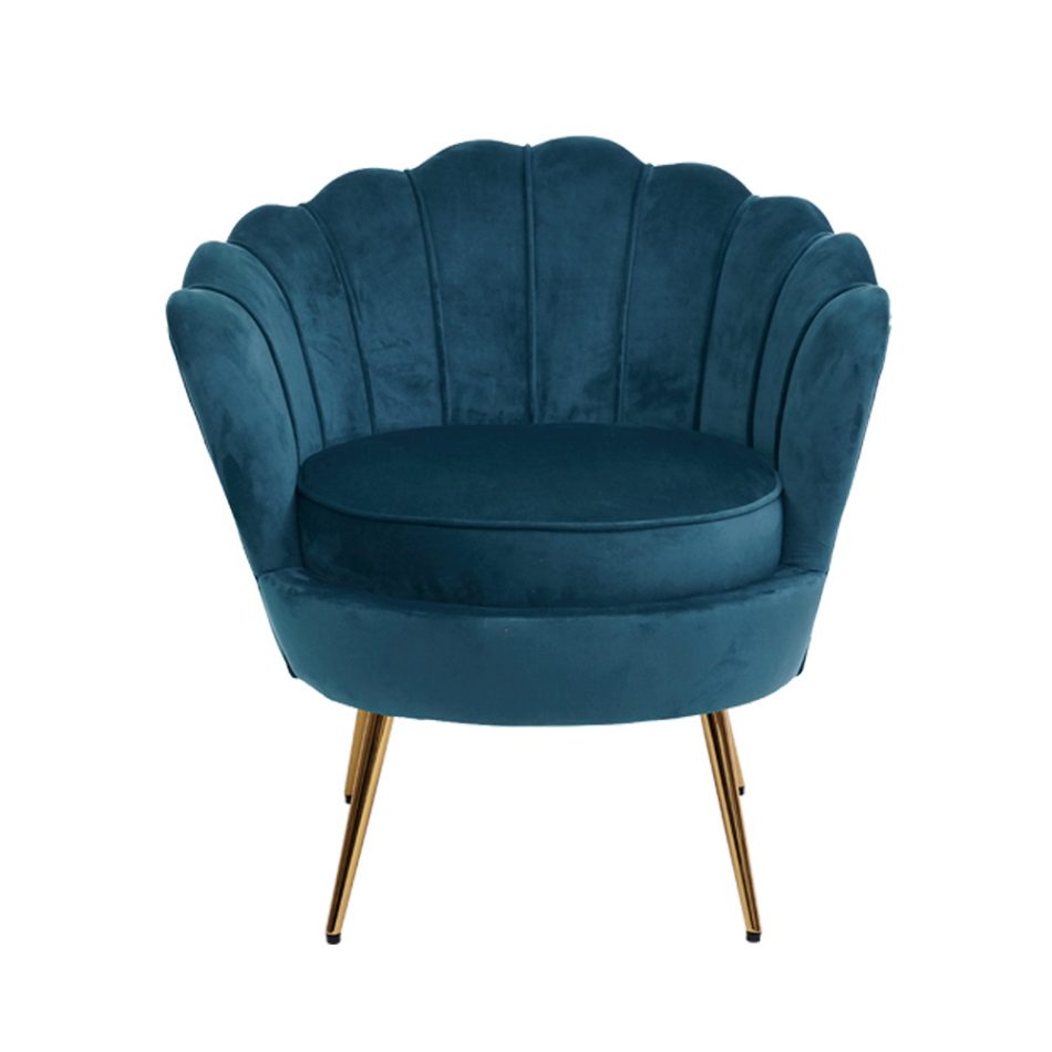 Artiss Armchair Velvet Blue Callista - Image 3