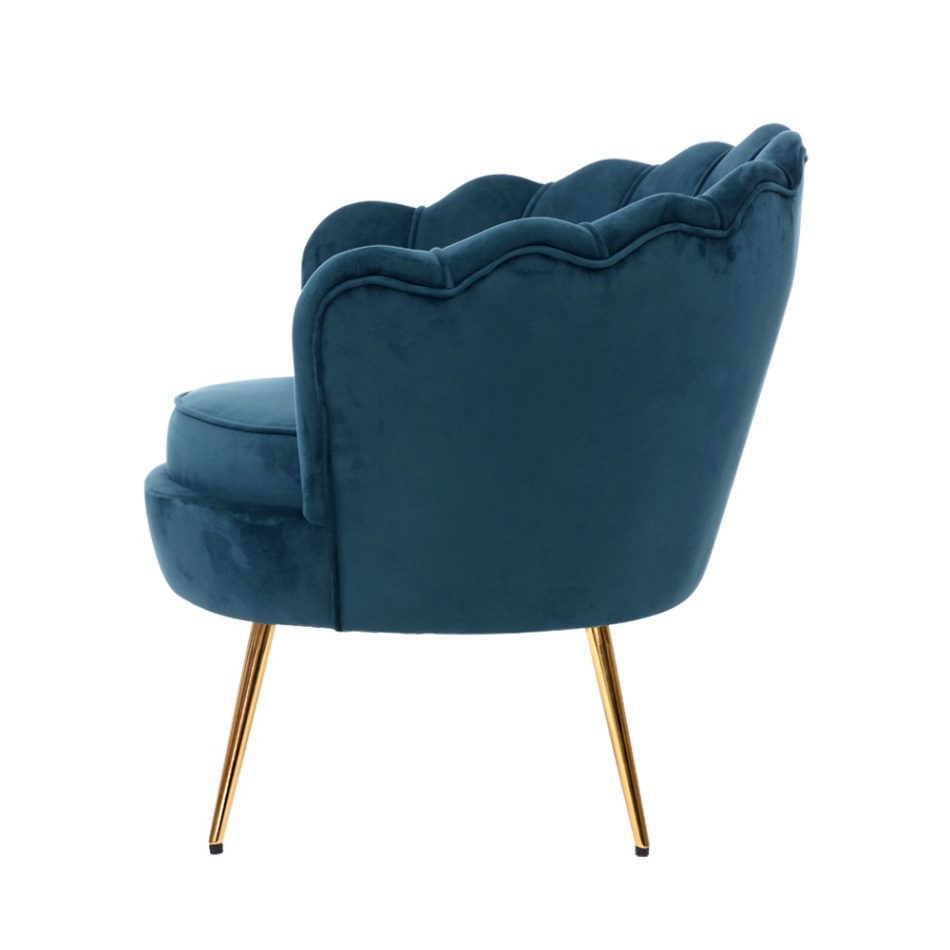 Artiss Armchair Velvet Blue Callista - Image 4