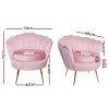 Artiss Armchair Velvet Pink Callista - Image 2