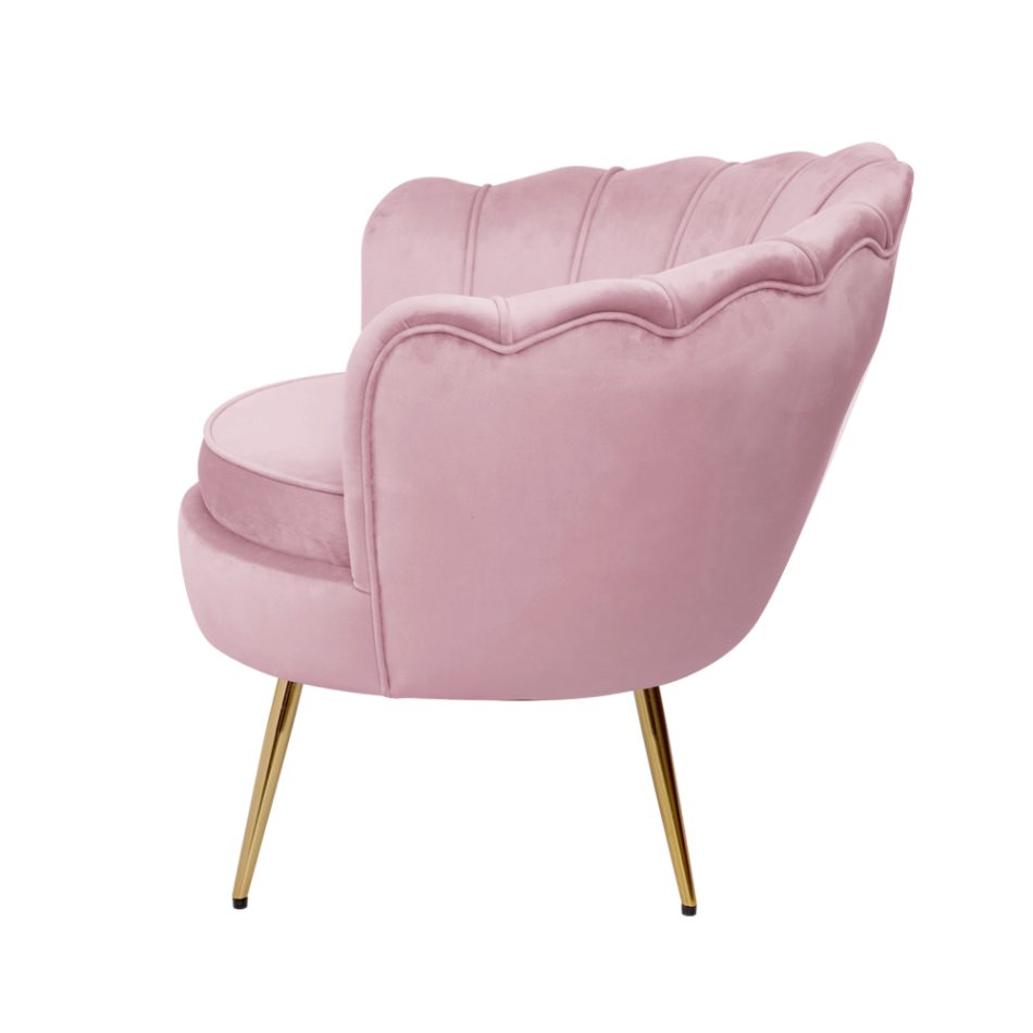 Artiss Armchair Velvet Pink Callista - Image 4