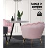 Artiss Armchair Velvet Pink Callista - Image 7