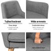 Artiss Fabric Dining Armchair - Grey - Image 5