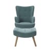 Artiss Armchair Set with Ottoman Blue Lansar - Image 3