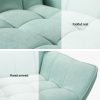 Artiss Armchair Lounge Chair Accent Chairs Sofa Linen Fabric Cushion Seat Blue - Image 5