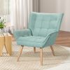 Artiss Armchair Lounge Chair Accent Chairs Sofa Linen Fabric Cushion Seat Blue - Image 7