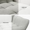 Artiss Armchair Lounge Chair Accent Chairs Sofa Linen Fabric Cushion Seat Grey - Image 5
