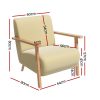 Artiss Armchair Velvet Yellow Olie - Image 2