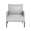 Artiss Armchair Accent Chair Pillow Fabric Grey - Image 3