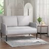 Artiss Armchair 2-Seater Sofa Pillow Linen Grey - Image 7