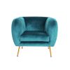 Artiss Armchair Lounge Sofa Arm Chair Accent Chairs Armchairs Couch Velvet Green - Image 3