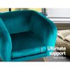 Artiss Armchair Lounge Sofa Arm Chair Accent Chairs Armchairs Couch Velvet Green - Image 5