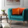 Artiss Armchair Lounge Sofa Arm Chair Accent Chairs Armchairs Couch Velvet Green - Image 8