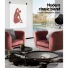 Artiss Armchair Lounge Sofa Arm Chair Accent Chairs Armchairs Couch Velvet Pink - Image 6