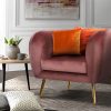 Artiss Armchair Lounge Sofa Arm Chair Accent Chairs Armchairs Couch Velvet Pink - Image 8