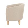 Artiss Armchair Lounge Chair Tub Accent Armchairs Fabric Sofa Chairs Beige - Image 4