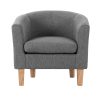 Artiss Abby Fabric Armchair - Grey - Image 3