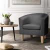 Artiss Abby Fabric Armchair - Grey - Image 8