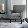 Artiss Armchair Accent Chair Retro Armchairs Lounge Accent Chair Single Sofa Linen Fabric Seat Grey - Image 8