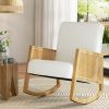 Artiss Armchair Rocking Chair Boucle Rattan White - Image 8