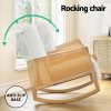 Artiss Armchair Rocking Chair Boucle Rattan White - Image 5