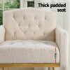 Artiss Armchair Boucle Beige Nicole - Image 5