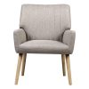 Artiss Armchair Fabric Beige Sebastini - Image 3