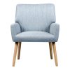 Artiss Armchair Fabric Blue Grey Sebastini - Image 3