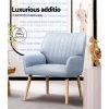 Artiss Armchair Fabric Blue Grey Sebastini - Image 5