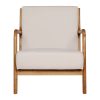 Artiss Armchair Fabric Beige Olive - Image 3