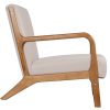 Artiss Armchair Fabric Beige Olive - Image 4