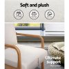 Artiss Armchair Fabric Beige Olive - Image 7