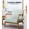 Artiss Armchair Fabric Grey Olive - Image 5