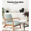 Artiss Armchair Fabric Grey Olive - Image 6