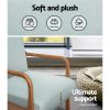 Artiss Armchair Fabric Grey Olive - Image 7