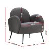 Artiss Armchair Boucle Charcoal Hanes - Image 2