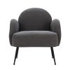 Artiss Armchair Boucle Charcoal Hanes - Image 3
