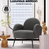 Artiss Armchair Boucle Charcoal Hanes - Image 5