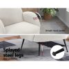Artiss Armchair Lounge Chair Armchairs Accent Arm Chairs Sherpa Boucle White - Image 7