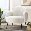 Artiss Armchair Lounge Chair Armchairs Accent Arm Chairs Sherpa Boucle White - Image 8