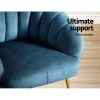 Artiss Armchair Velvet Blue Eloise - Image 6