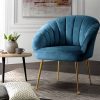 Artiss Armchair Velvet Blue Eloise - Image 8