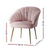 Artiss Armchair Velvet Pink Eloise - Image 2