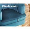 Artiss Armchair Velvet Blue Norvia - Image 6