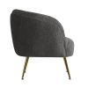 Artiss Armchair Lounge Chair Accent Chairs Arm Armchairs Sherpa Boucle Charcoal - Image 4